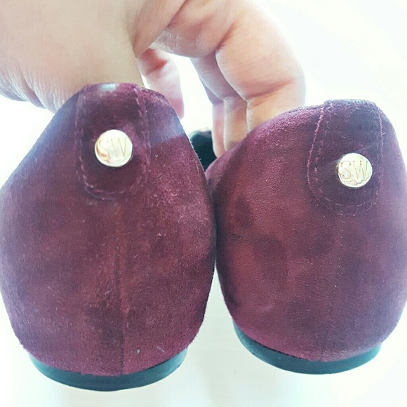 Stuart Weitzman Hexus Maroon Pointed Flats - Picture 6 of 7